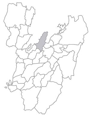 Karta över Kållands härad