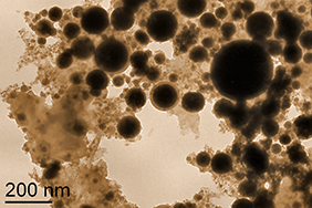 Illustration of magnetic nanoparticles.
