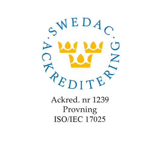 Swedac ackrediterad logotyp