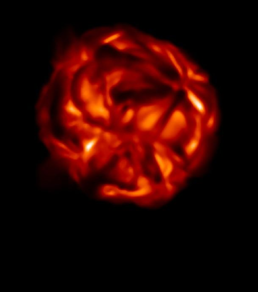 Model of a pulsating star.