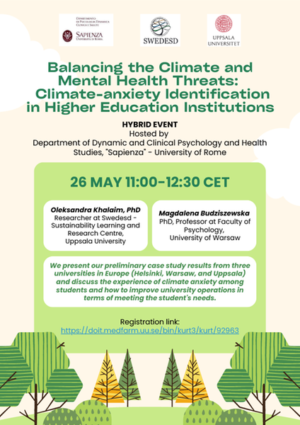 poster balancing climate and mental health threats event