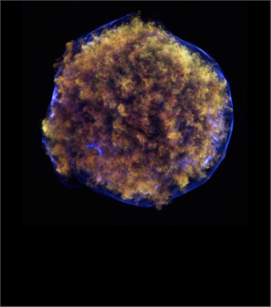 Tycho's Supernova Remnant in x-rays.