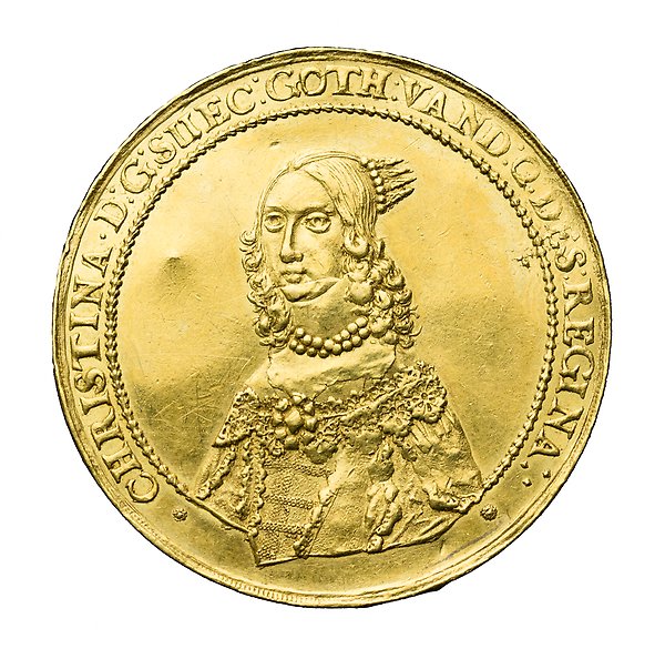 Gold coin picturing a woman